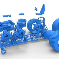 Pulling tractor with 6 engines V8 Version 2 Scale 1:25 - Thumbnail 15