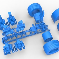 Pulling tractor with 6 engines V8 Version 2 Scale 1:25 - Thumbnail 16