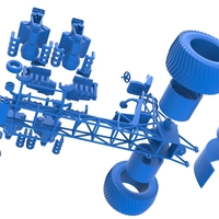 Pulling tractor with 6 engines V8 Version 2 Scale 1:25 - Thumbnail 17
