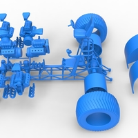 Pulling tractor with 6 engines V8 Version 2 Scale 1:25 - Thumbnail 20