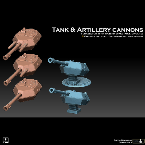 Tank And Artillery Cannons 3D Print 494206