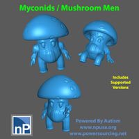 Small Myconids / Mushroom Men 3D Printing 494220