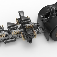 Pulling tractor with 5 engines V8 Version 4 Scale 1:25 - Thumbnail 2