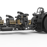 Pulling tractor with 5 engines V8 Version 4 Scale 1:25 - Thumbnail 3