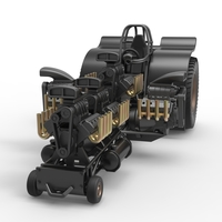 Pulling tractor with 5 engines V8 Version 4 Scale 1:25 - Thumbnail 4