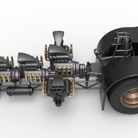 Pulling tractor with 5 engines V8 Version 4 Scale 1:25 - Thumbnail 9