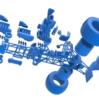 Pulling tractor with 5 engines V8 Version 4 Scale 1:25 - Thumbnail 17