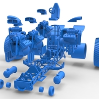 Pulling tractor with 5 engines V8 Version 4 Scale 1:25 - Thumbnail 18