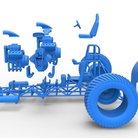 Pulling tractor with 5 engines V8 Version 4 Scale 1:25 - Thumbnail 19