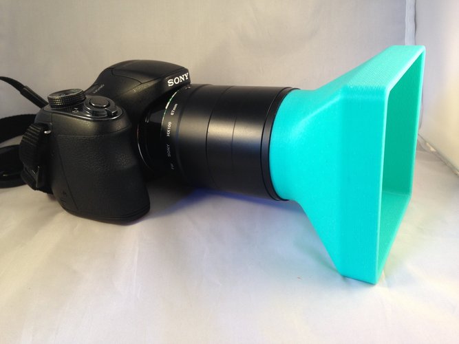 Square Camera Sun Lens Cap - Generic  3D Print 49432