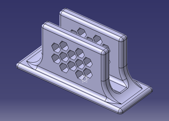 laptob vertical stand_with honeycomb 3D Print 494327