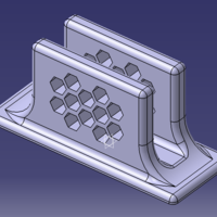 Small laptob vertical stand_with honeycomb 3D Printing 494327