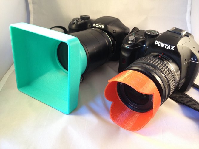 Square Camera Sun Lens Cap - Generic  3D Print 49435