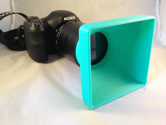 Square Camera Sun Lens Cap - Generic  3D Print 49437