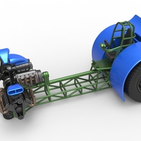 Pulling tractor with 3 engines V8 Version 6 Scale 1:25 - Thumbnail 2