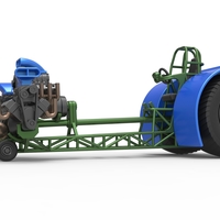 Pulling tractor with 3 engines V8 Version 6 Scale 1:25 - Thumbnail 3