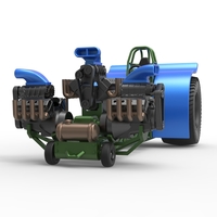 Pulling tractor with 3 engines V8 Version 6 Scale 1:25 - Thumbnail 5