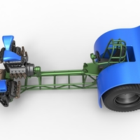 Pulling tractor with 3 engines V8 Version 6 Scale 1:25 - Thumbnail 9