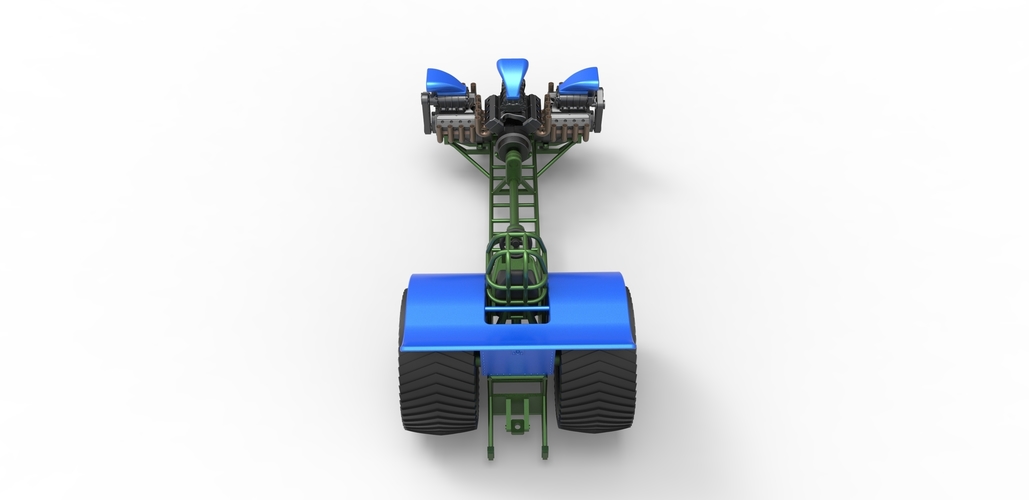 Pulling tractor with 3 engines V8 Version 6 Scale 1:25 3D Print 494437