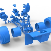 Pulling tractor with 3 engines V8 Version 6 Scale 1:25 - Thumbnail 21