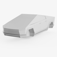 Small Tesla Cybertruck Cover 3D Printing 494504