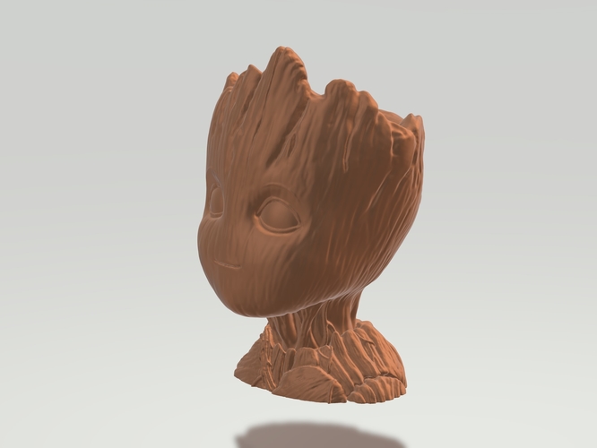 Baby groot head 3D Print 494607