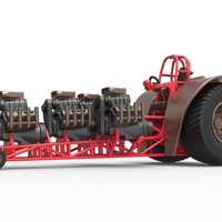 Pulling tractor with 4 engines V8 Version 5 Scale 1:25 - Thumbnail 3