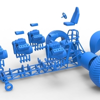 Pulling tractor with 4 engines V8 Version 5 Scale 1:25 - Thumbnail 15