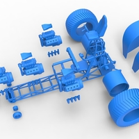 Pulling tractor with 4 engines V8 Version 5 Scale 1:25 - Thumbnail 16