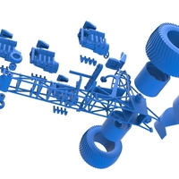 Pulling tractor with 4 engines V8 Version 5 Scale 1:25 - Thumbnail 17