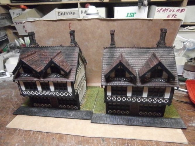 SCALEPRINT TUDOR BUILDING SMALL TAVERN 3D Print 49468