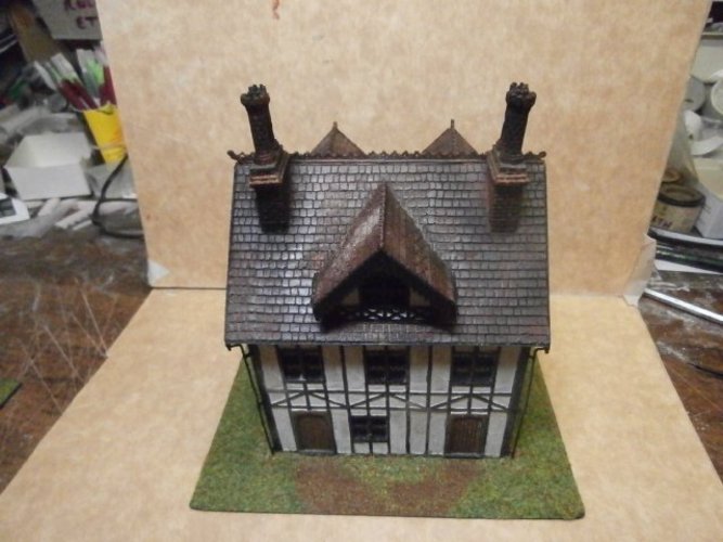 SCALEPRINT TUDOR BUILDING SMALL TAVERN 3D Print 49470