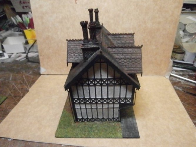 SCALEPRINT TUDOR BUILDING SMALL TAVERN 3D Print 49471