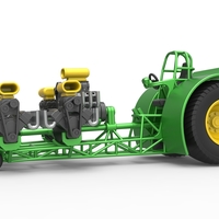 Pulling tractor with 5 engines V8 Version 5 Scale 1:25 - Thumbnail 3