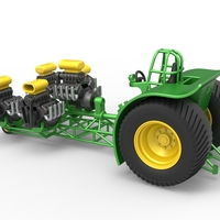 Pulling tractor with 5 engines V8 Version 5 Scale 1:25 - Thumbnail 11