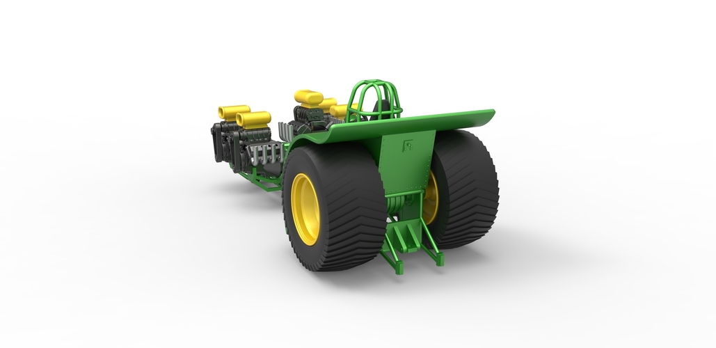 Pulling tractor with 5 engines V8 Version 5 Scale 1:25 3D Print 494748