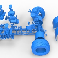 Pulling tractor with 5 engines V8 Version 5 Scale 1:25 - Thumbnail 20