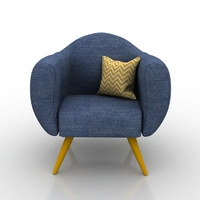 Single Seat Sofa Chair- Jeans Couch-2 - Thumbnail 2