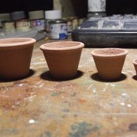 Small SCALEPRINT 1:12 DOLLS HOUSE TERRACOTTA POTS FOR PLANTS 3D Printing 49477