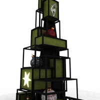 Wireframe Christmas Tree - Thumbnail 1