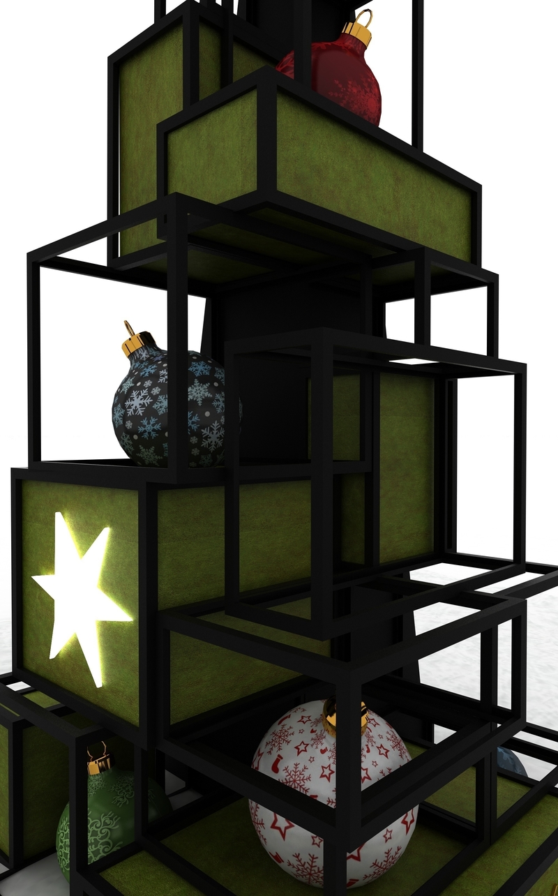 Wireframe Christmas Tree