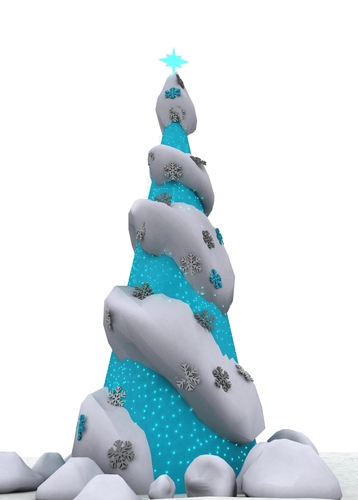 Twisted Cyan Christmas Tree 3D Print 494845