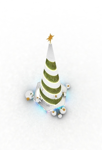 Twisted Mirrors Christmas Tree 3D Print 494859