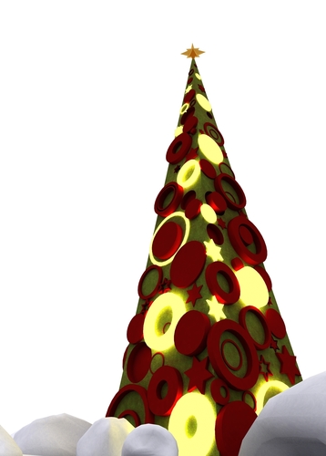 Light Rings Christmas Tree 3D Print 494864