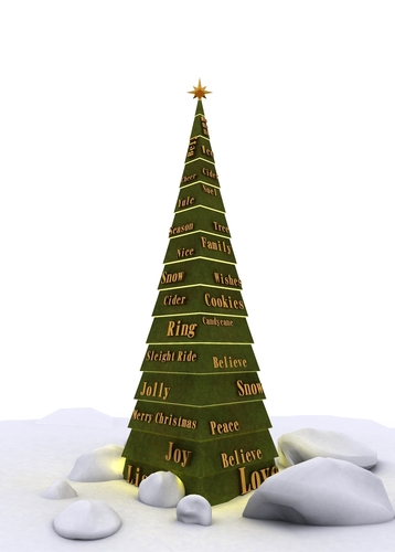 Letters Christmas Tree 3D Print 494868