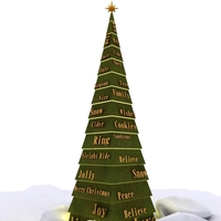Small Golden Christmas Tree 3D Printing 494872