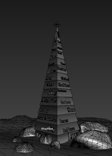 Golden Christmas Tree 3D Print 494875