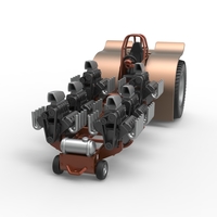 Pulling tractor with 6 engines V8 Version 3 Scale 1:25 - Thumbnail 4