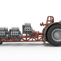 Pulling tractor with 6 engines V8 Version 3 Scale 1:25 - Thumbnail 8