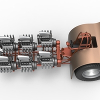 Pulling tractor with 6 engines V8 Version 3 Scale 1:25 - Thumbnail 9